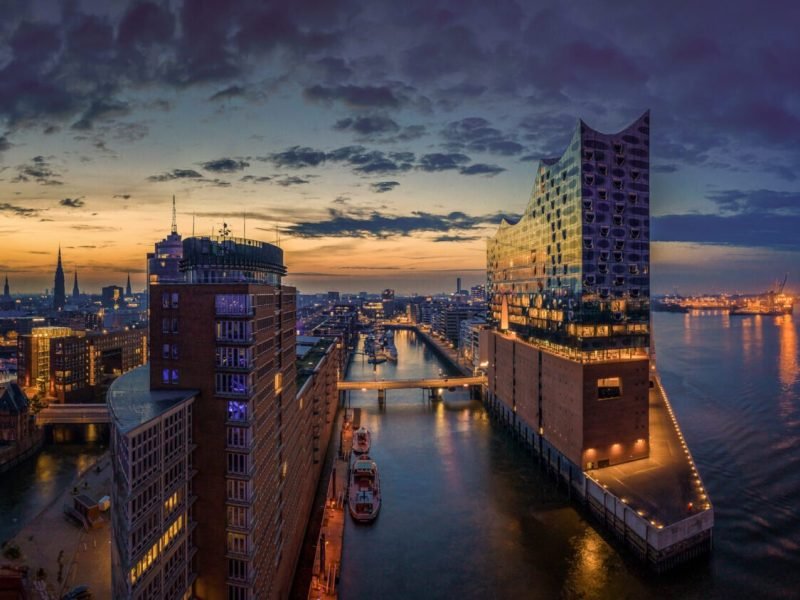 Hamburg Skyline Hamburg Skyline at Sunrise. Used on the About Us Page.